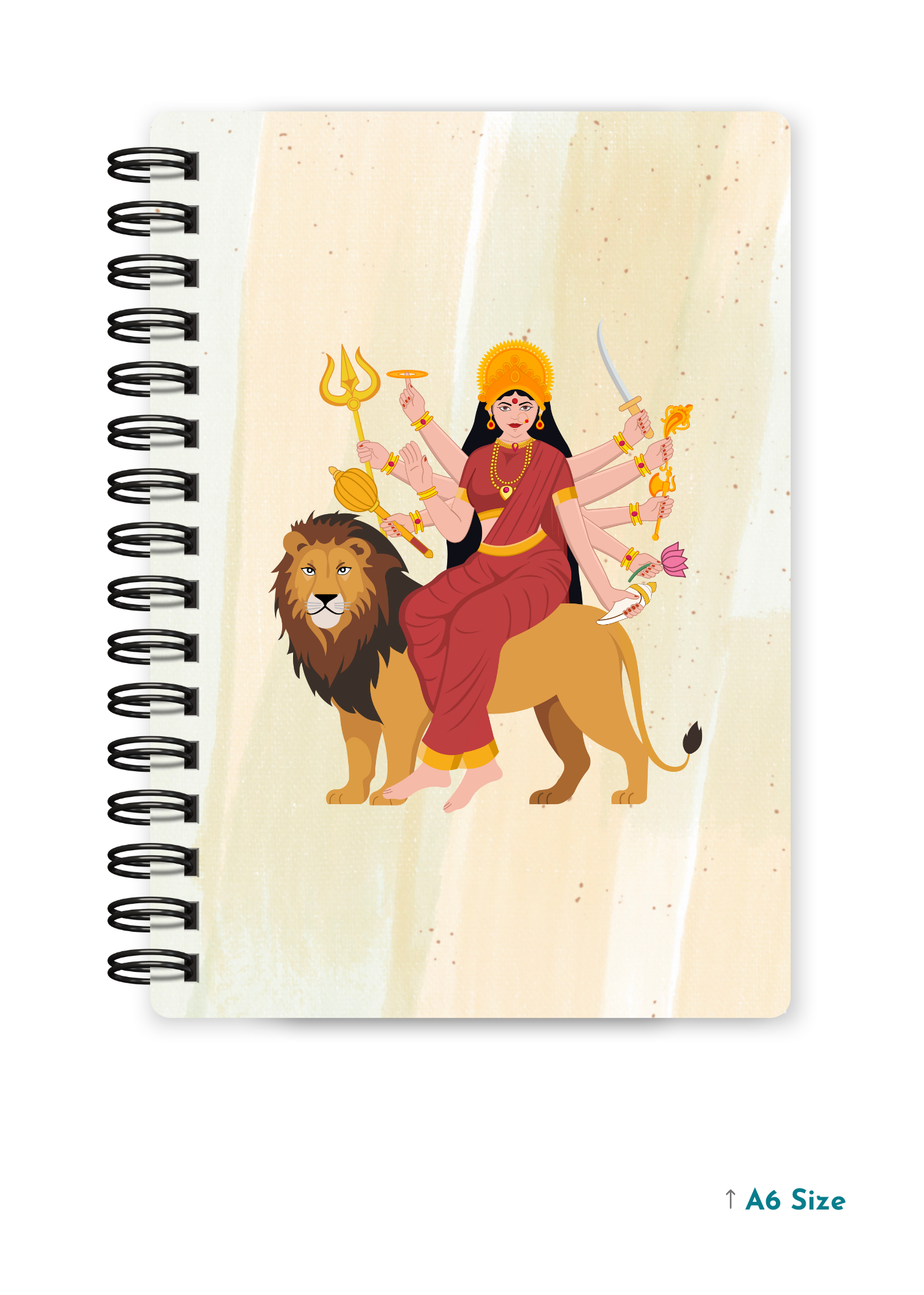 MAA DURGA (2) cover page - A5 / A6 Size Wiro Notebook