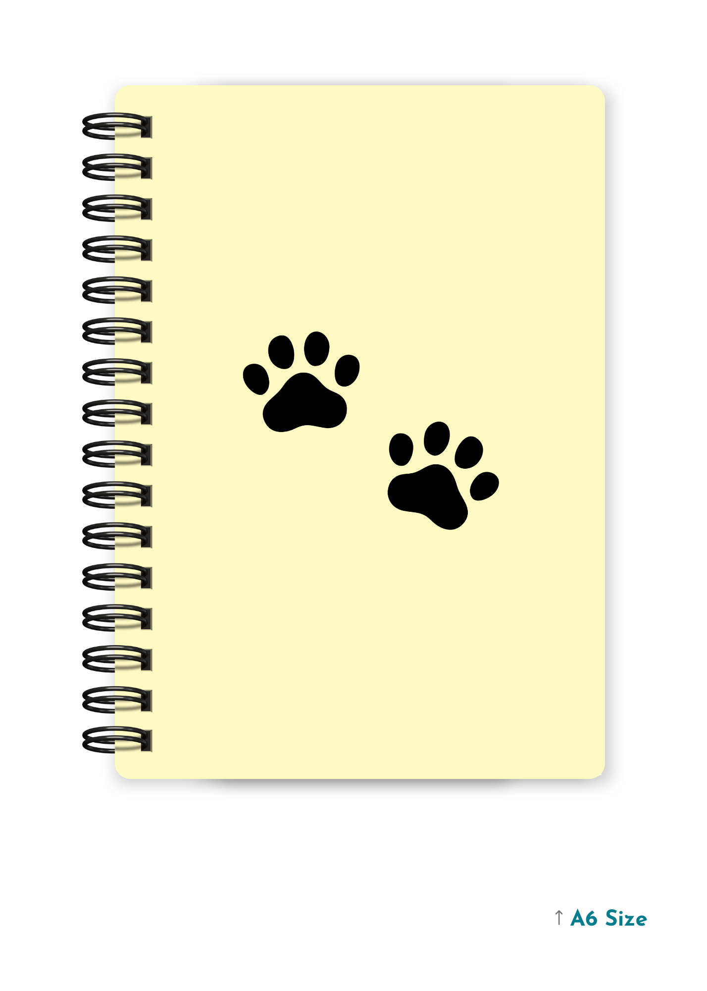 KITTY PAWS cover page - A5 / A6 Size Wiro Notebook