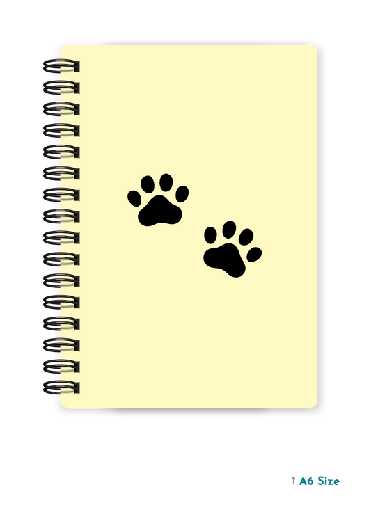 KITTY PAWS cover page - A5 / A6 Size Wiro Notebook
