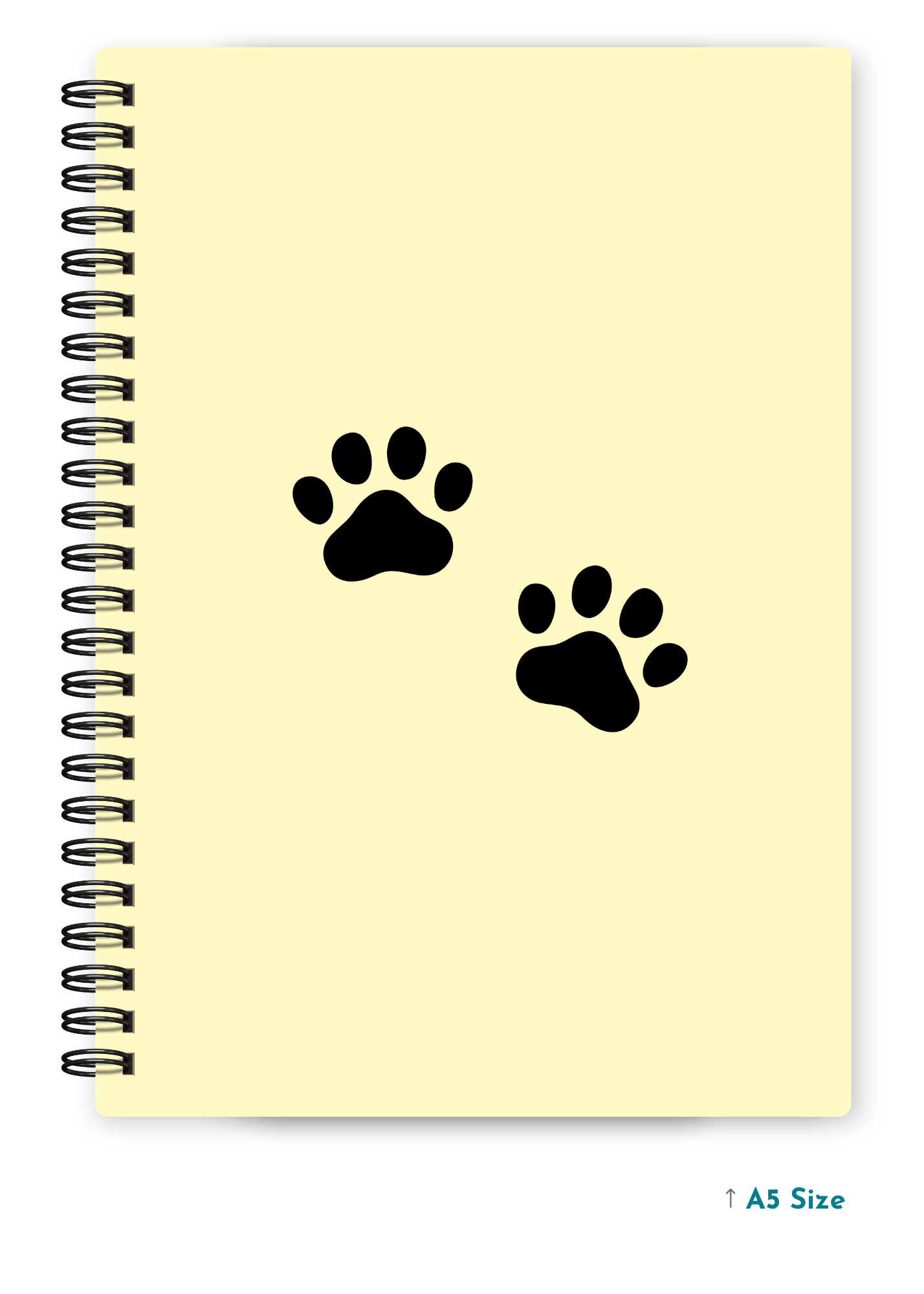 KITTY PAWS cover page - A5 / A6 Size Wiro Notebook