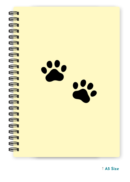 KITTY PAWS cover page - A5 / A6 Size Wiro Notebook