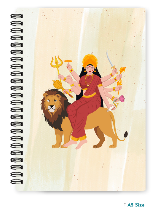 MAA DURGA (2) cover page - A5 / A6 Size Wiro Notebook