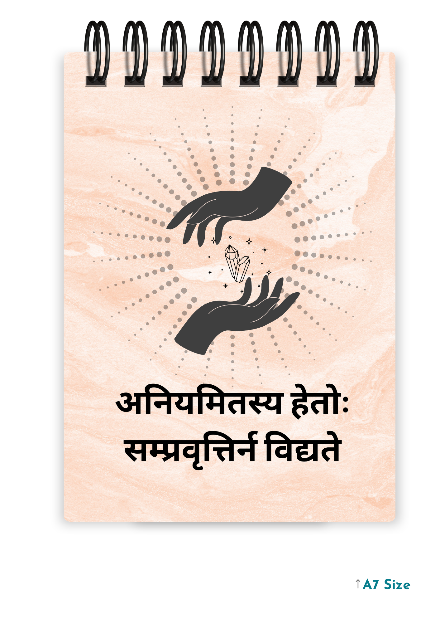 ANIYAMITASYA HETOH SAMPRAVRITTIR NA VIDHYATE cover page - A7 Size Pocket Notepad