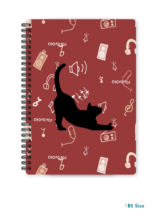 CAT ASANA cover page - A4 / B5 Size Wiro Notebook