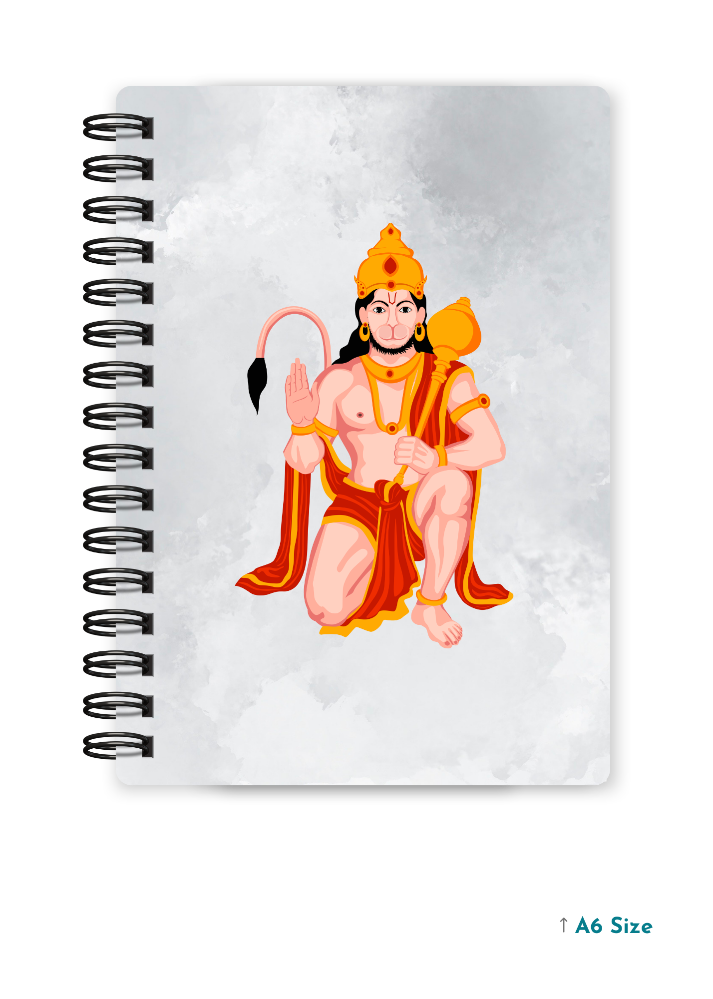 HANUMAN JI (3) cover page - A5 / A6 Size Wiro Notebook