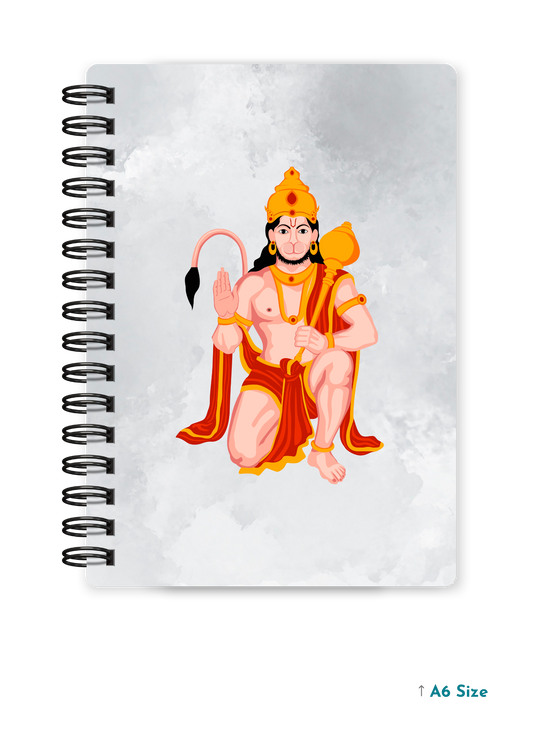 HANUMAN JI (3) cover page - A5 / A6 Size Wiro Notebook