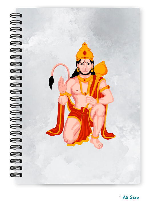 HANUMAN JI (3) cover page - A5 / A6 Size Wiro Notebook