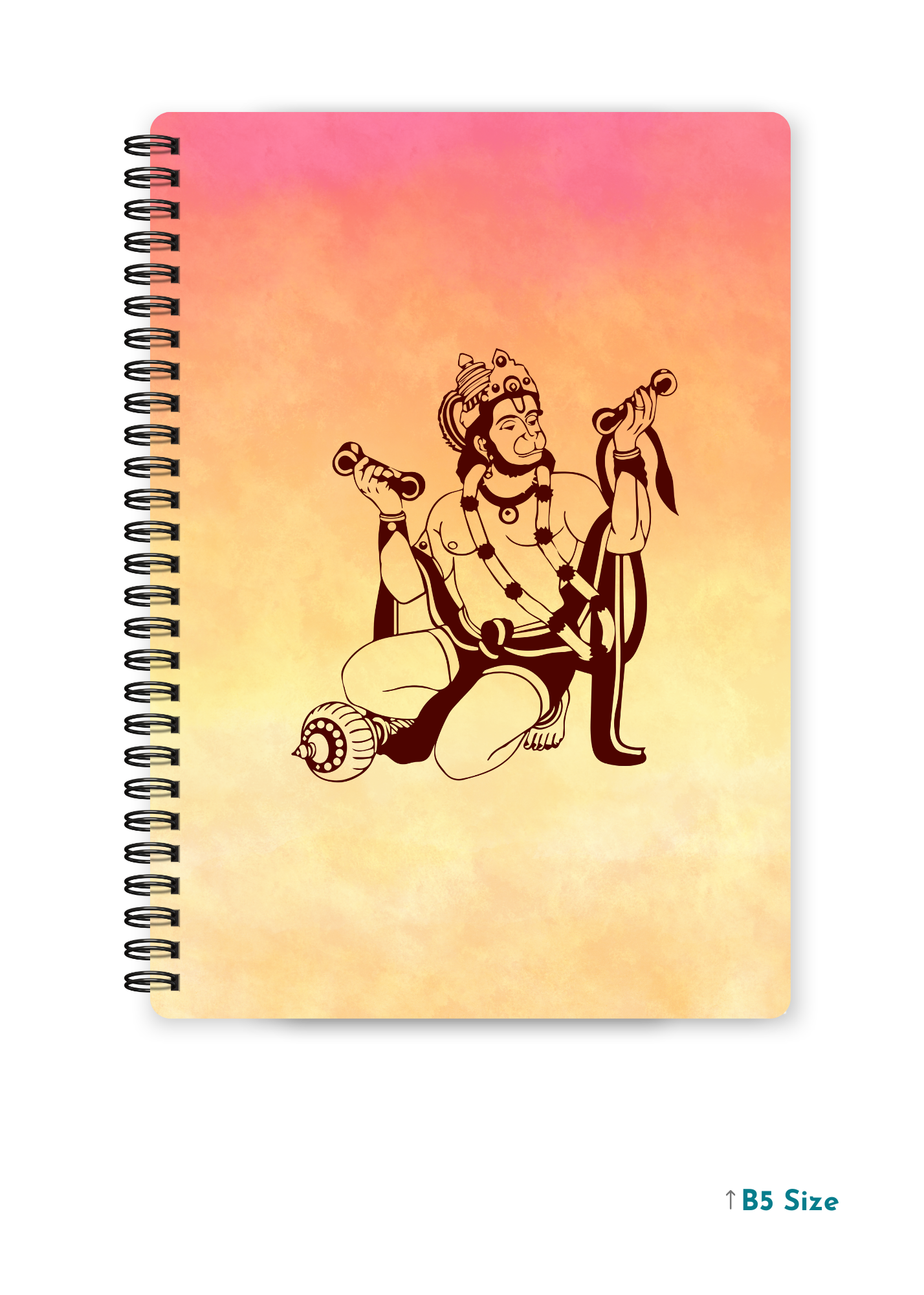 HANUMAN JI (5) cover page - A4 / B5 Size Wiro Notebook