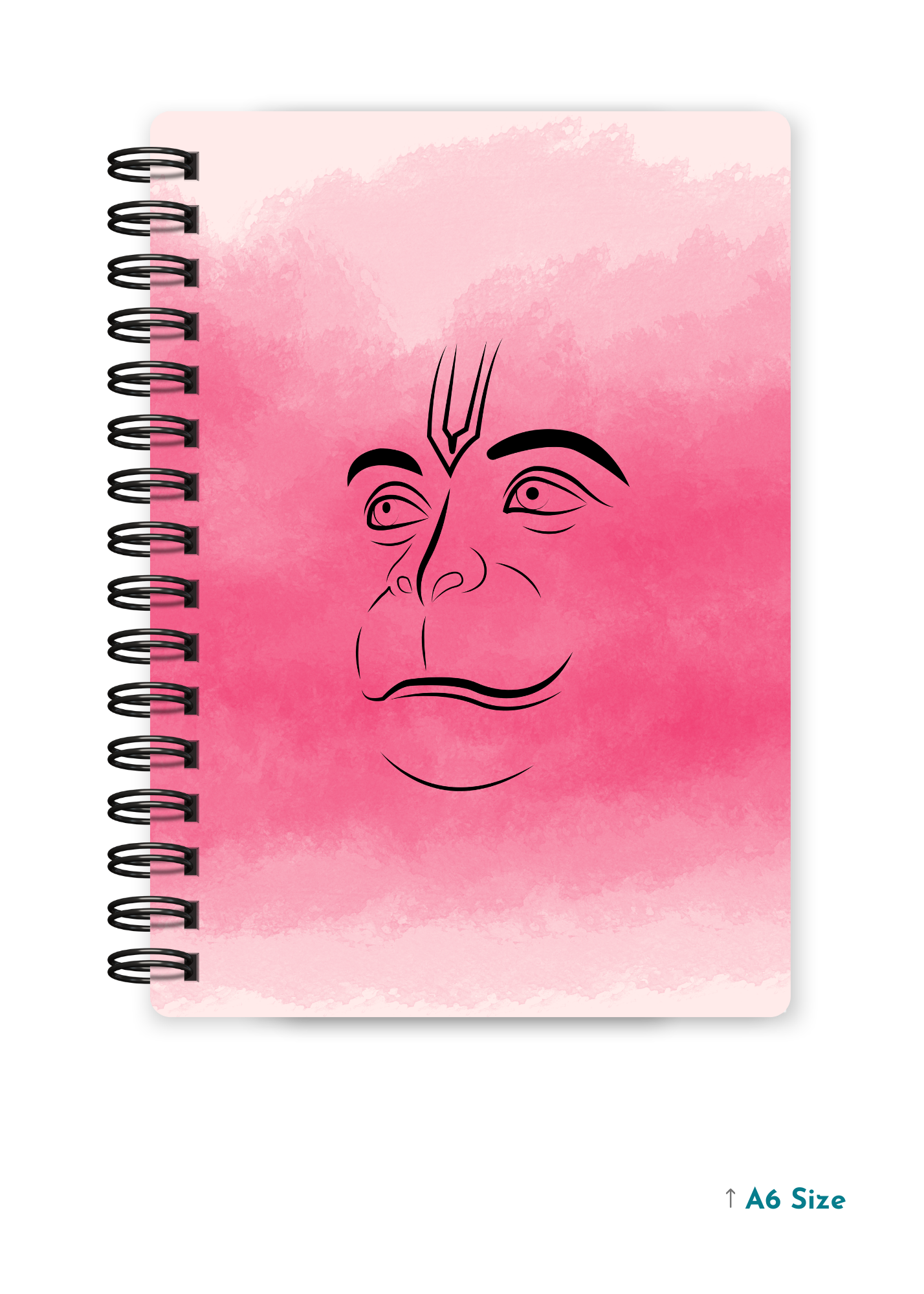 HANUMAN JI (4) cover page - A5 / A6 Size Wiro Notebook