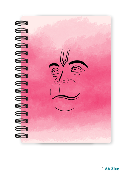 HANUMAN JI (4) cover page - A5 / A6 Size Wiro Notebook