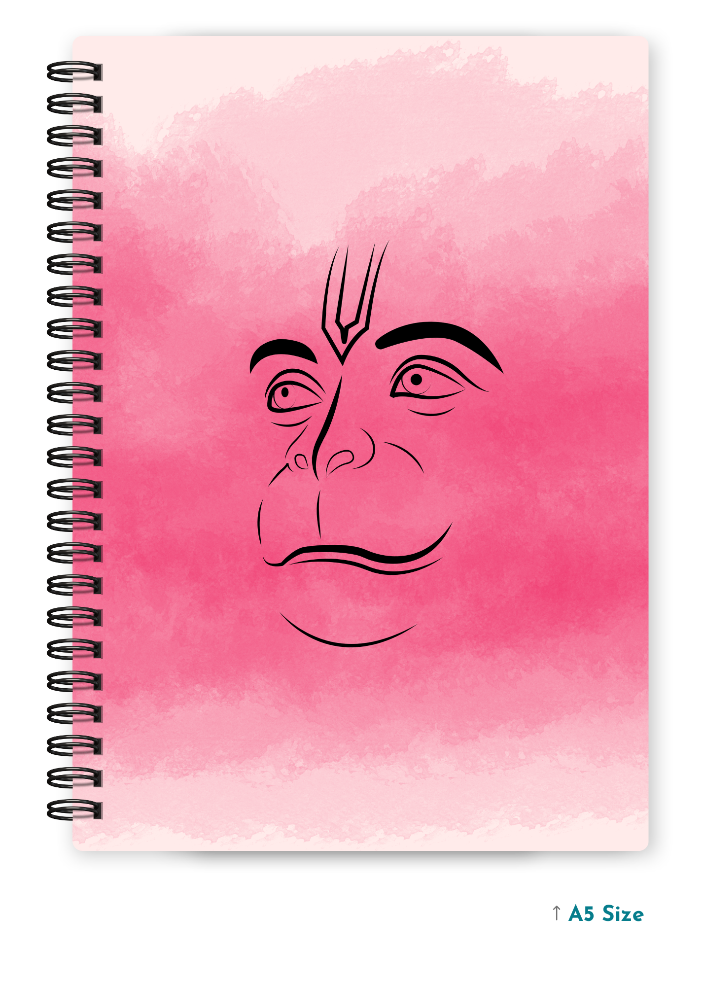 HANUMAN JI (4) cover page - A5 / A6 Size Wiro Notebook