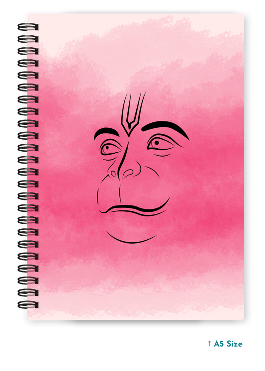 HANUMAN JI (4) cover page - A5 / A6 Size Wiro Notebook