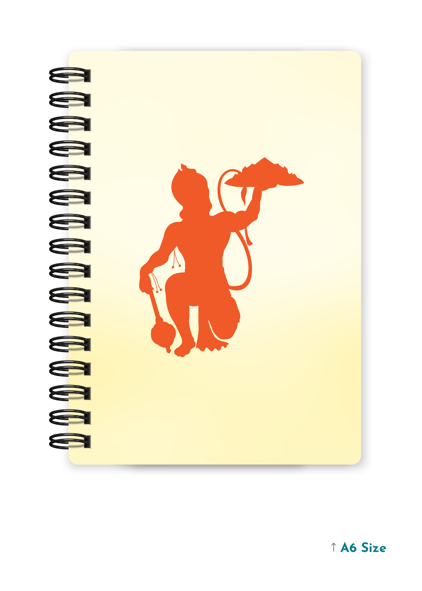 HANUMAN JI (5) cover page - A5 / A6 Size Wiro Notebook