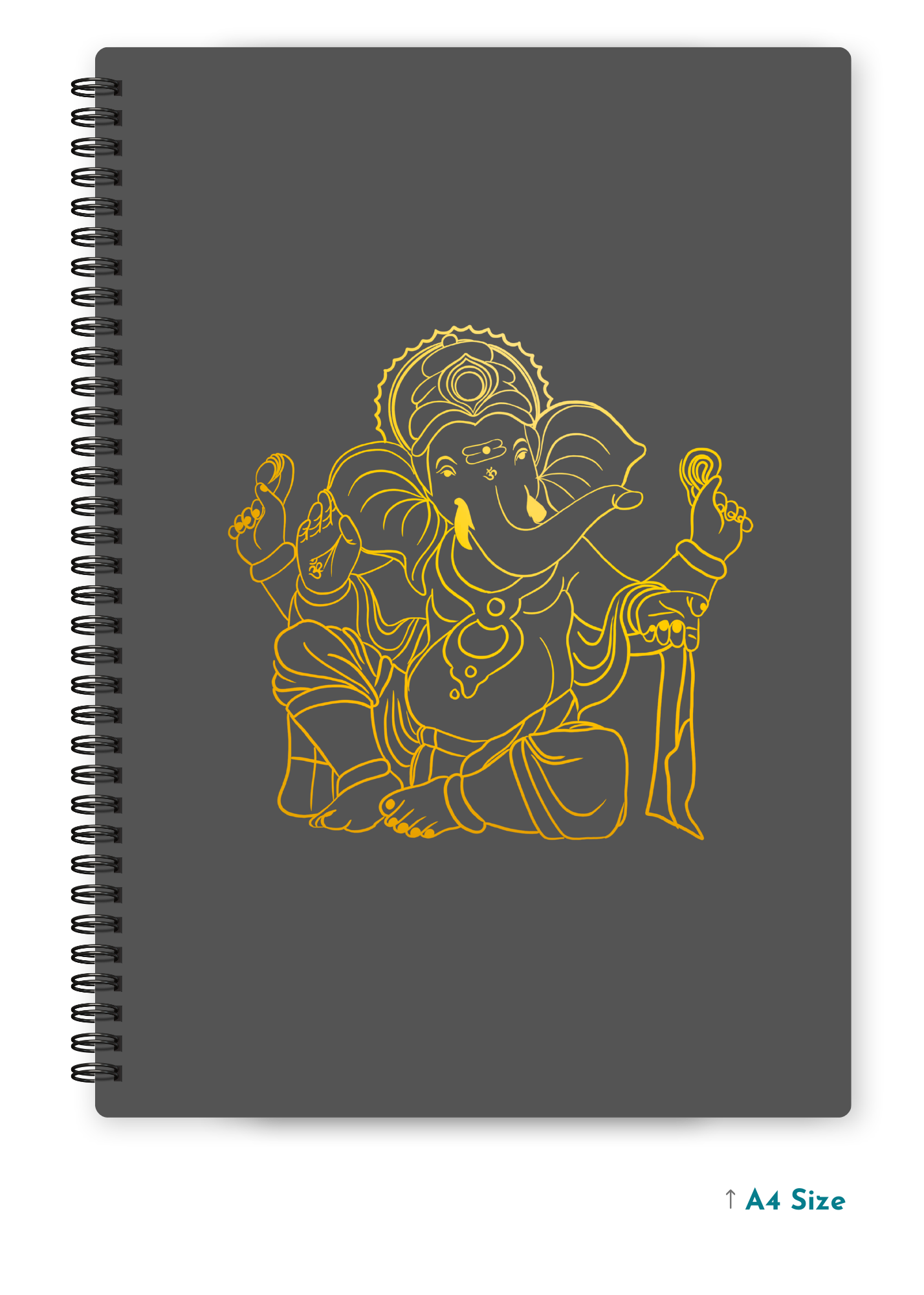 GANESH JI (4) cover page - A4 / B5 Size Wiro Notebook