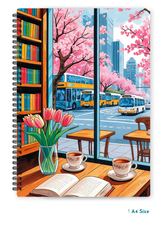 CAFÉ HEAVEN cover page - A4 / B5 Size Wiro Notebook
