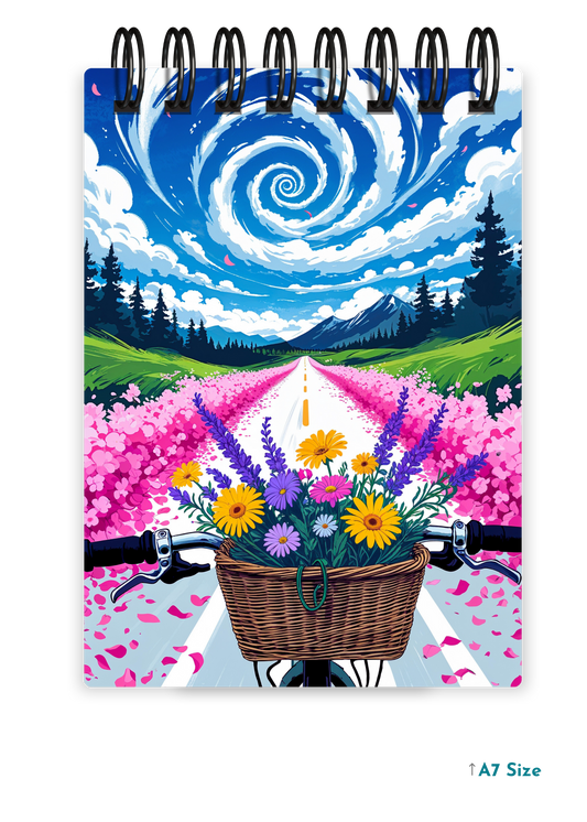 COSMIC SPIRAL cover page - A7 Size Pocket Notepad