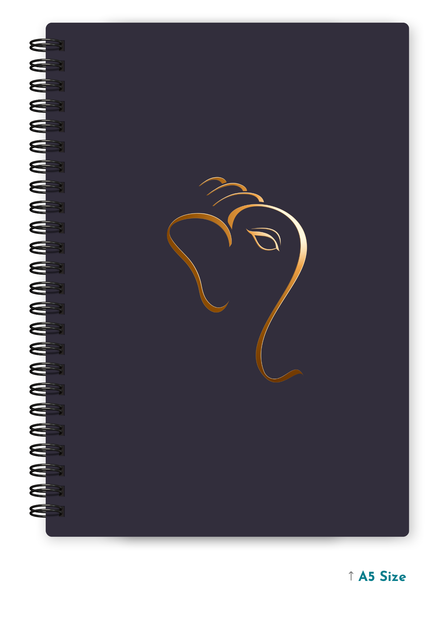 GANESH JI (3) cover page - A5 / A6 Size Wiro Notebook