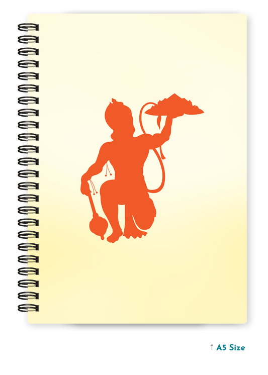 HANUMAN JI (5) cover page - A5 / A6 Size Wiro Notebook