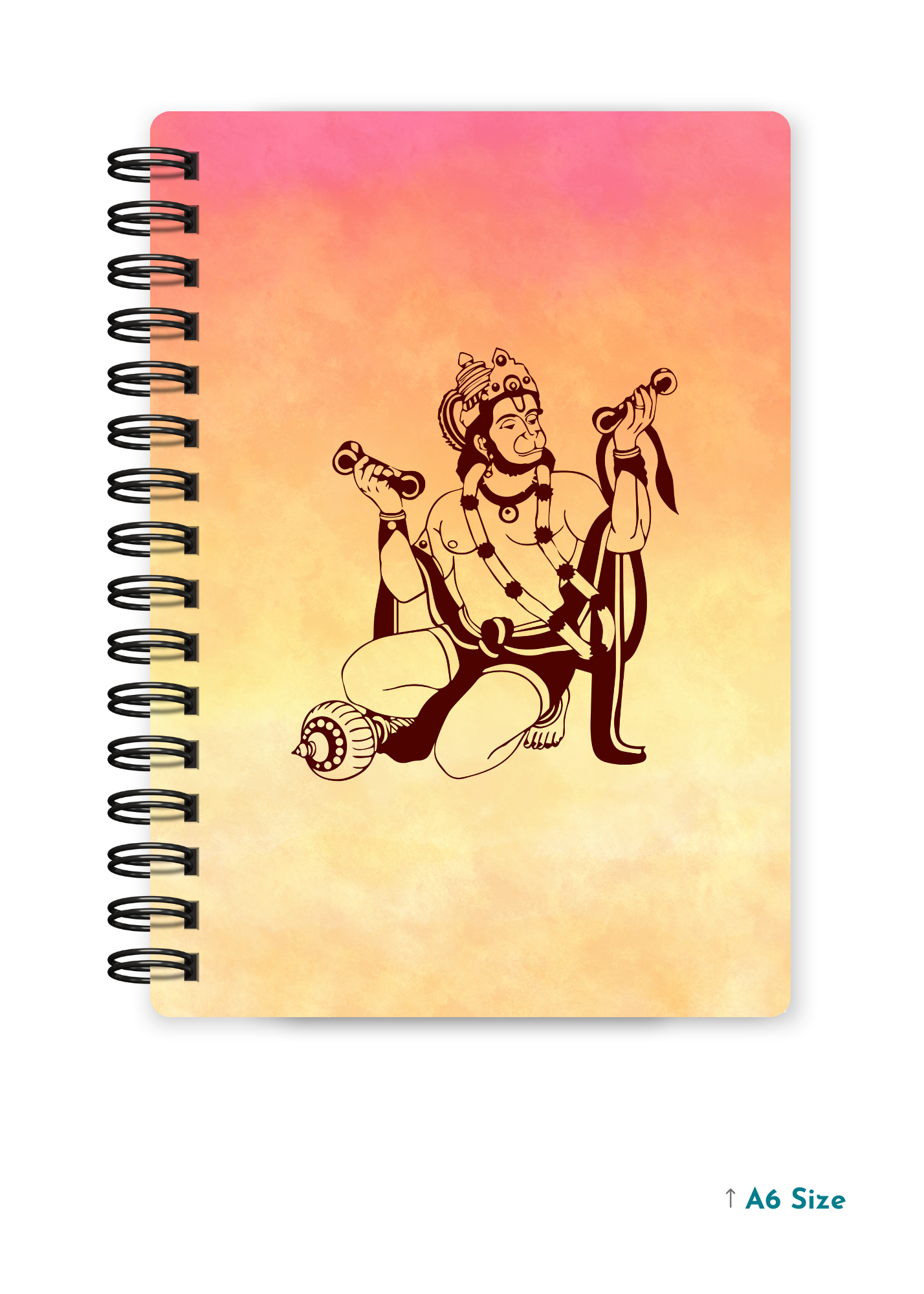 HANUMAN JI (6) cover page - A5 / A6 Size Wiro Notebook