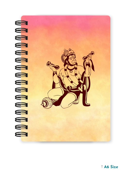 HANUMAN JI (6) cover page - A5 / A6 Size Wiro Notebook