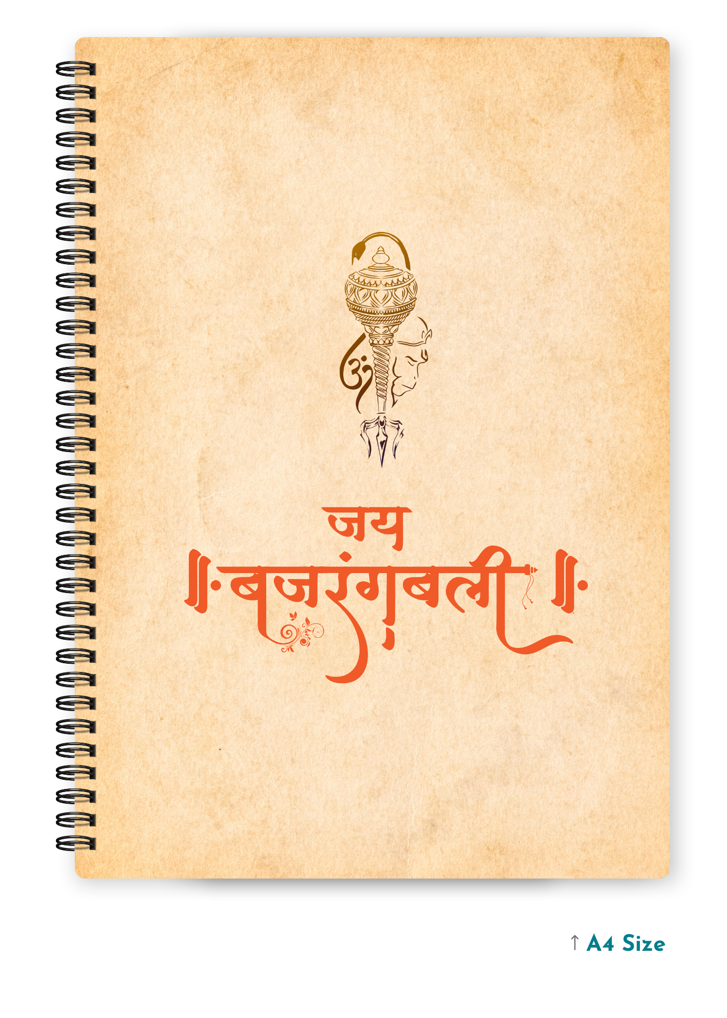 JAI BAJRANG BALI cover page - A4 / B5 Size Wiro Notebook