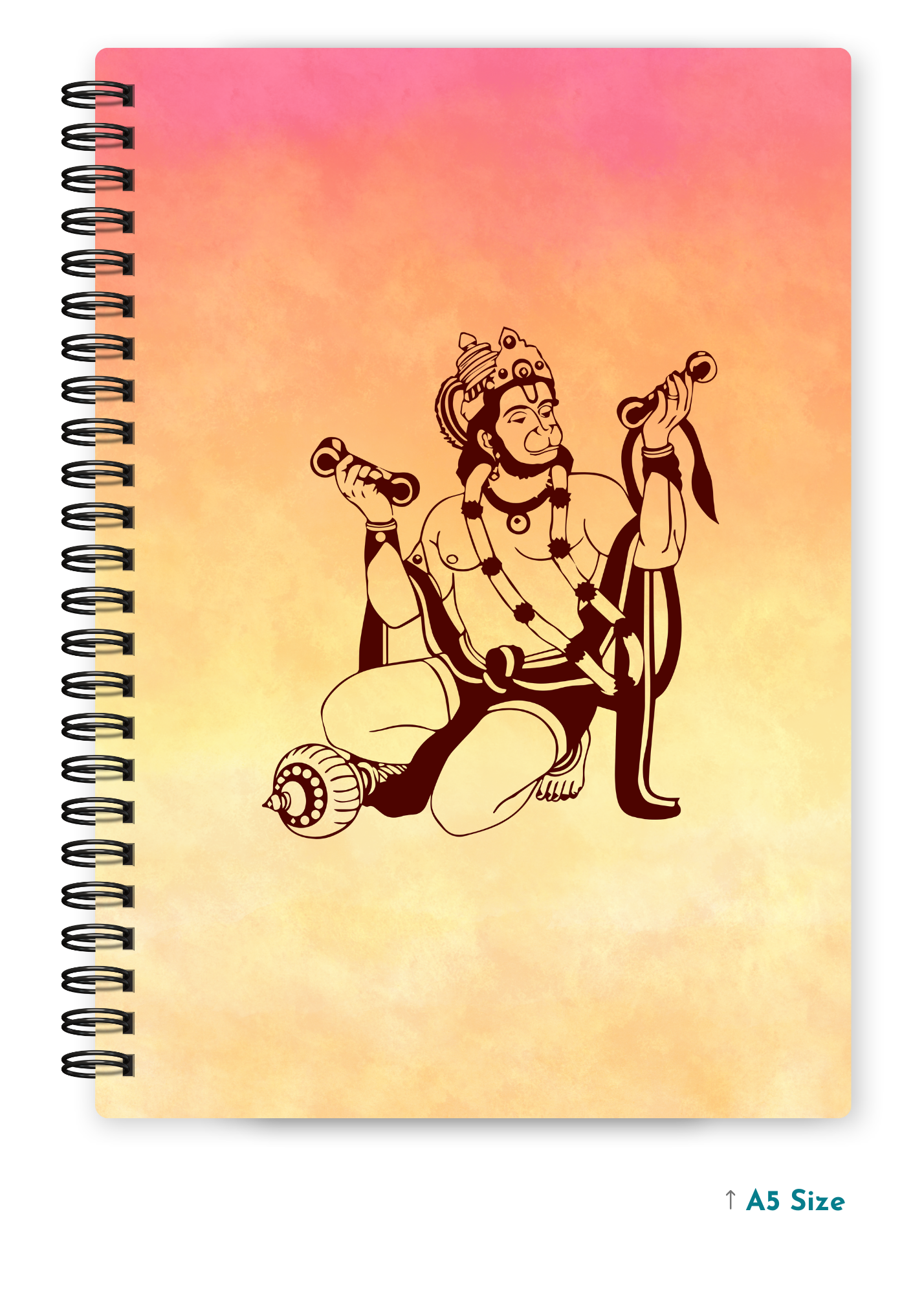HANUMAN JI (6) cover page - A5 / A6 Size Wiro Notebook