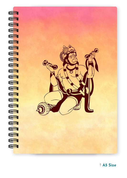 HANUMAN JI (6) cover page - A5 / A6 Size Wiro Notebook