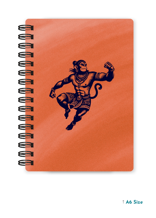 HANUMAN JI (7) cover page - A5 / A6 Size Wiro Notebook