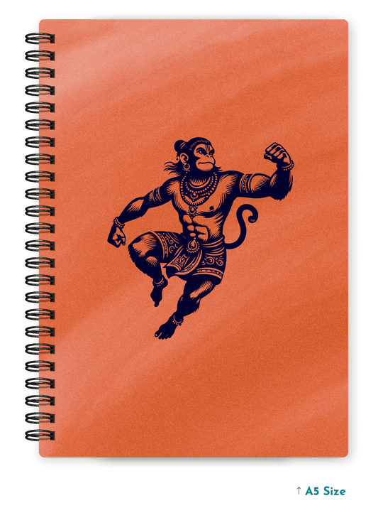HANUMAN JI (7) cover page - A5 / A6 Size Wiro Notebook