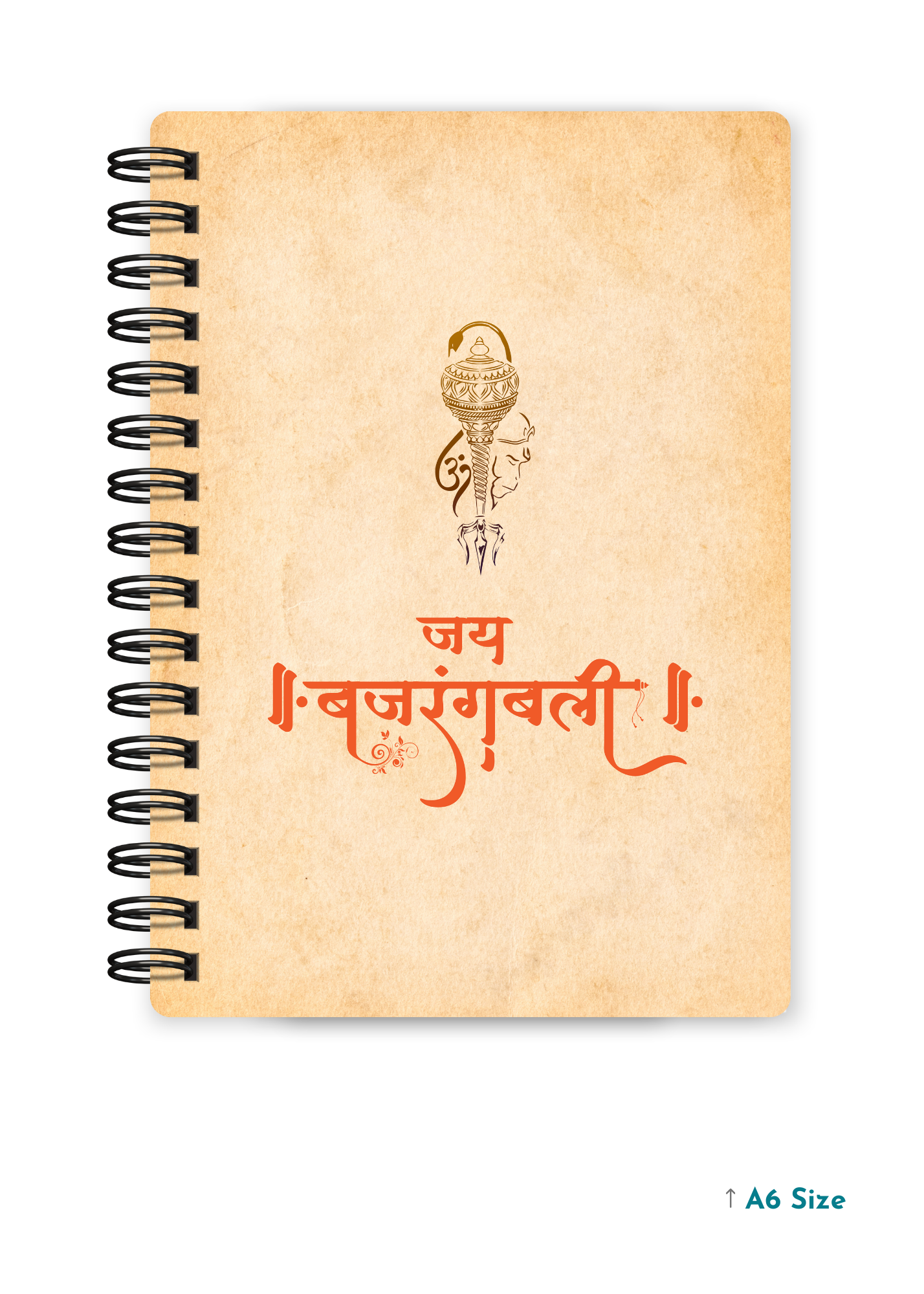 JAI BAJRANG BALI cover page - A5 / A6 Size Wiro Notebook