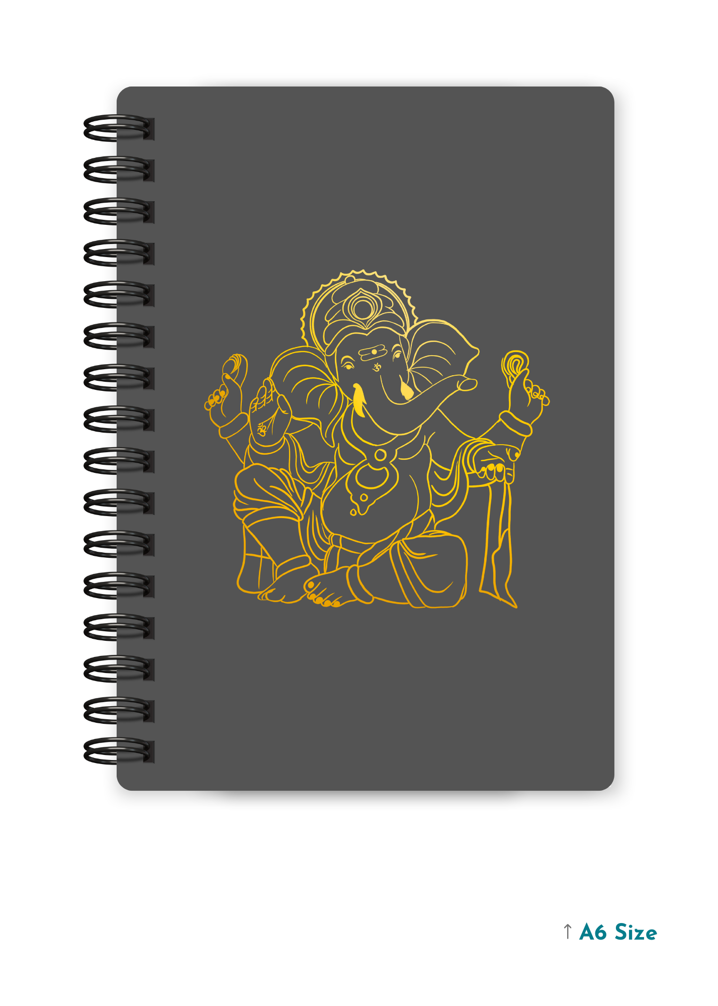GANESH JI (4) cover page - A5 / A6 Size Wiro Notebook