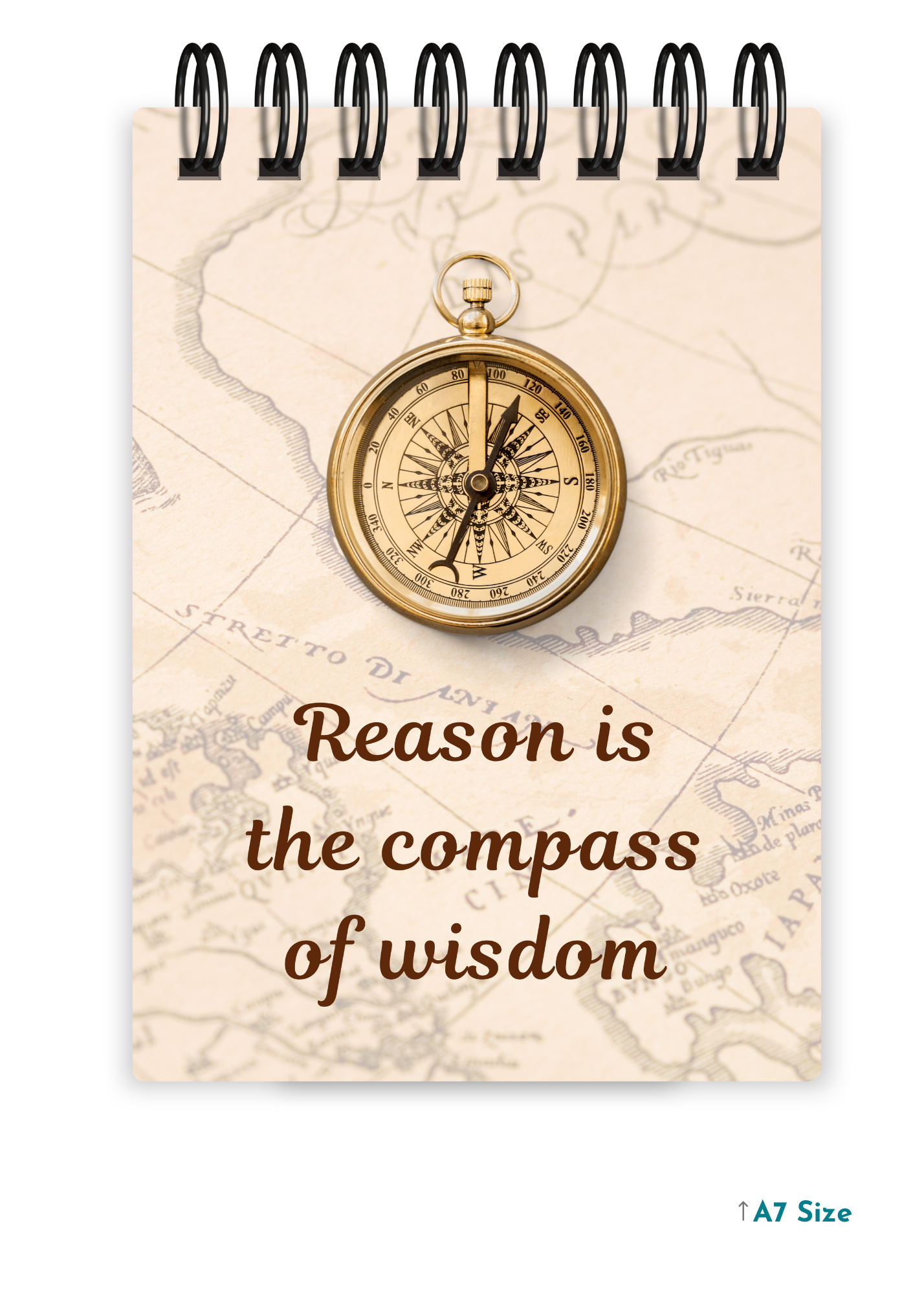REASON IS THE COMPASS cover page - A7 Size Pocket Notepad