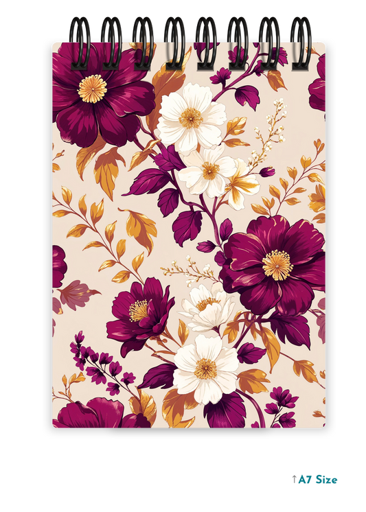 VELVET BLOOM cover page - A7 Size Pocket Notepad
