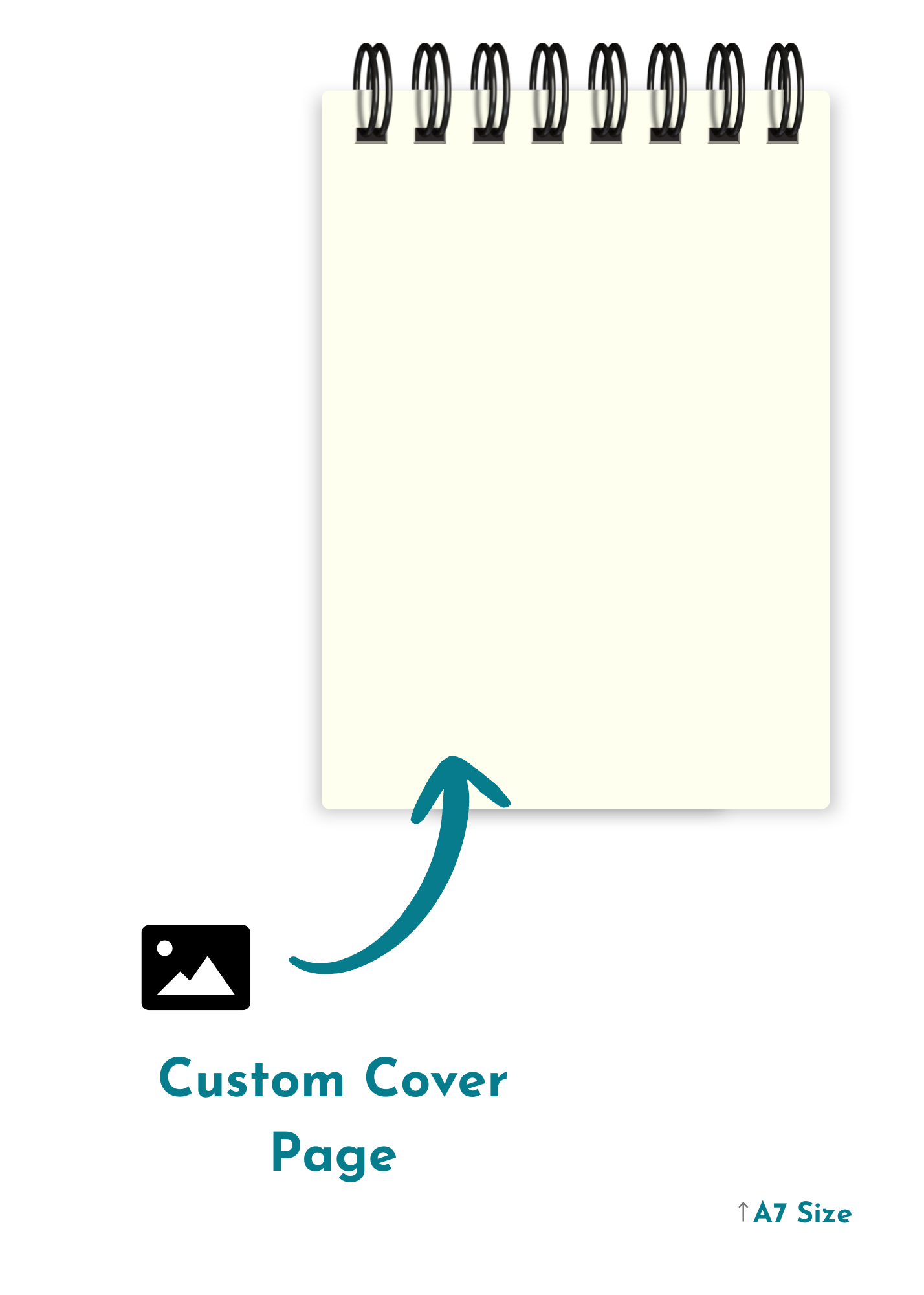 A7 Size Pocket Notepad - Custom Front Cover Design