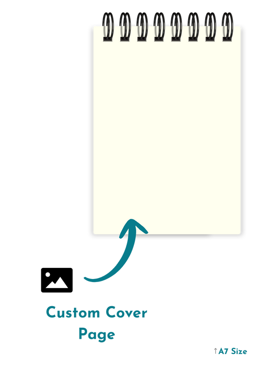 A7 Size Pocket Notepad - Custom Front Cover Design