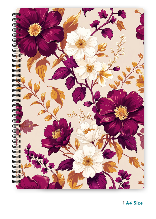 VELVET BLOOM cover page - A4 / B5 Size Wiro Notebook