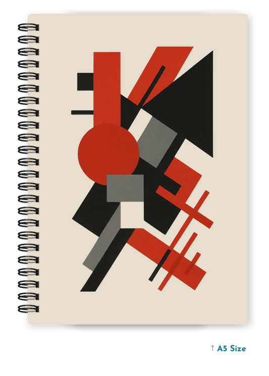 CONSTRUCTIVISM cover page - A5 / A6 Size Wiro Notebook