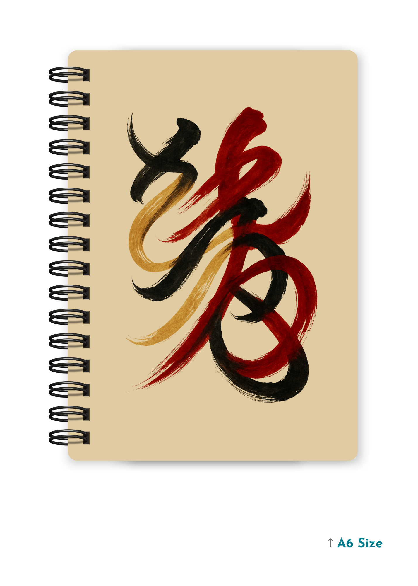 CALLIGRAPHIC FLOW cover page - A5 / A6 Size Wiro Notebook
