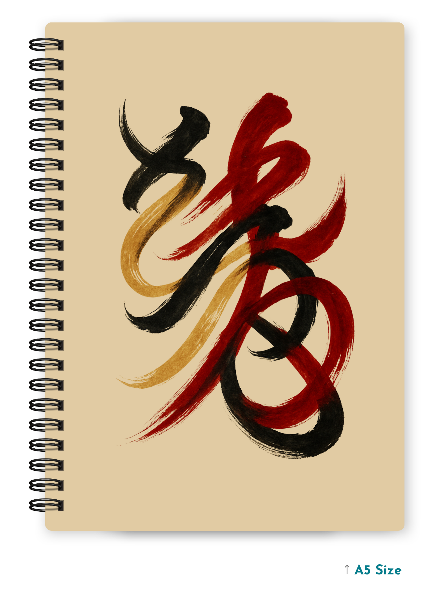 CALLIGRAPHIC FLOW cover page - A5 / A6 Size Wiro Notebook