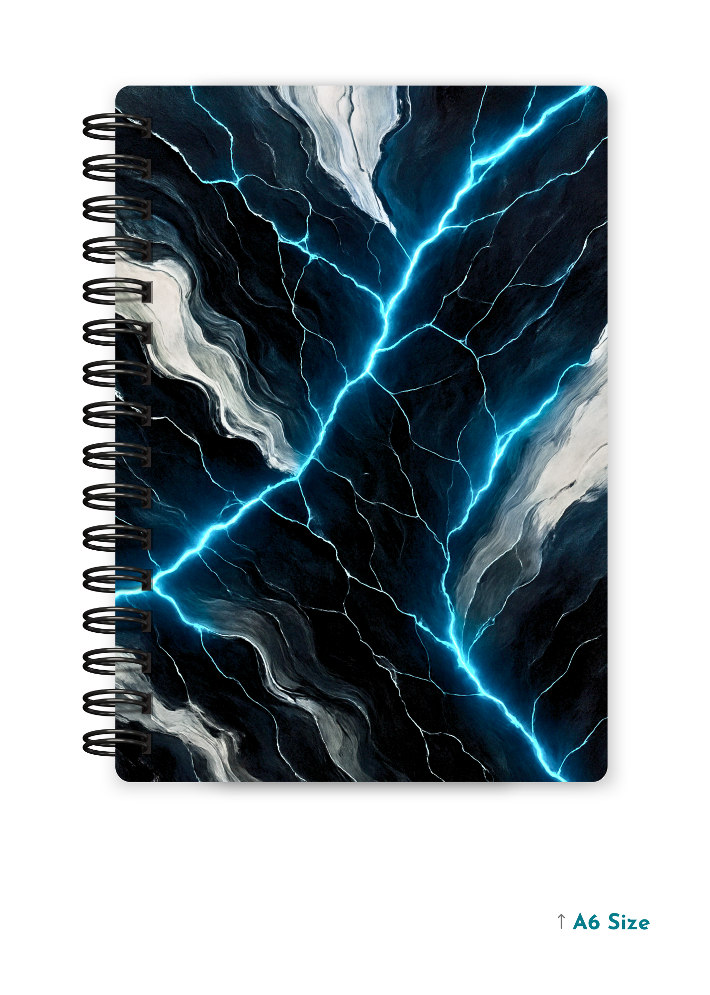 MARBLED CURRENT cover page - A5 / A6 Size Wiro Notebook