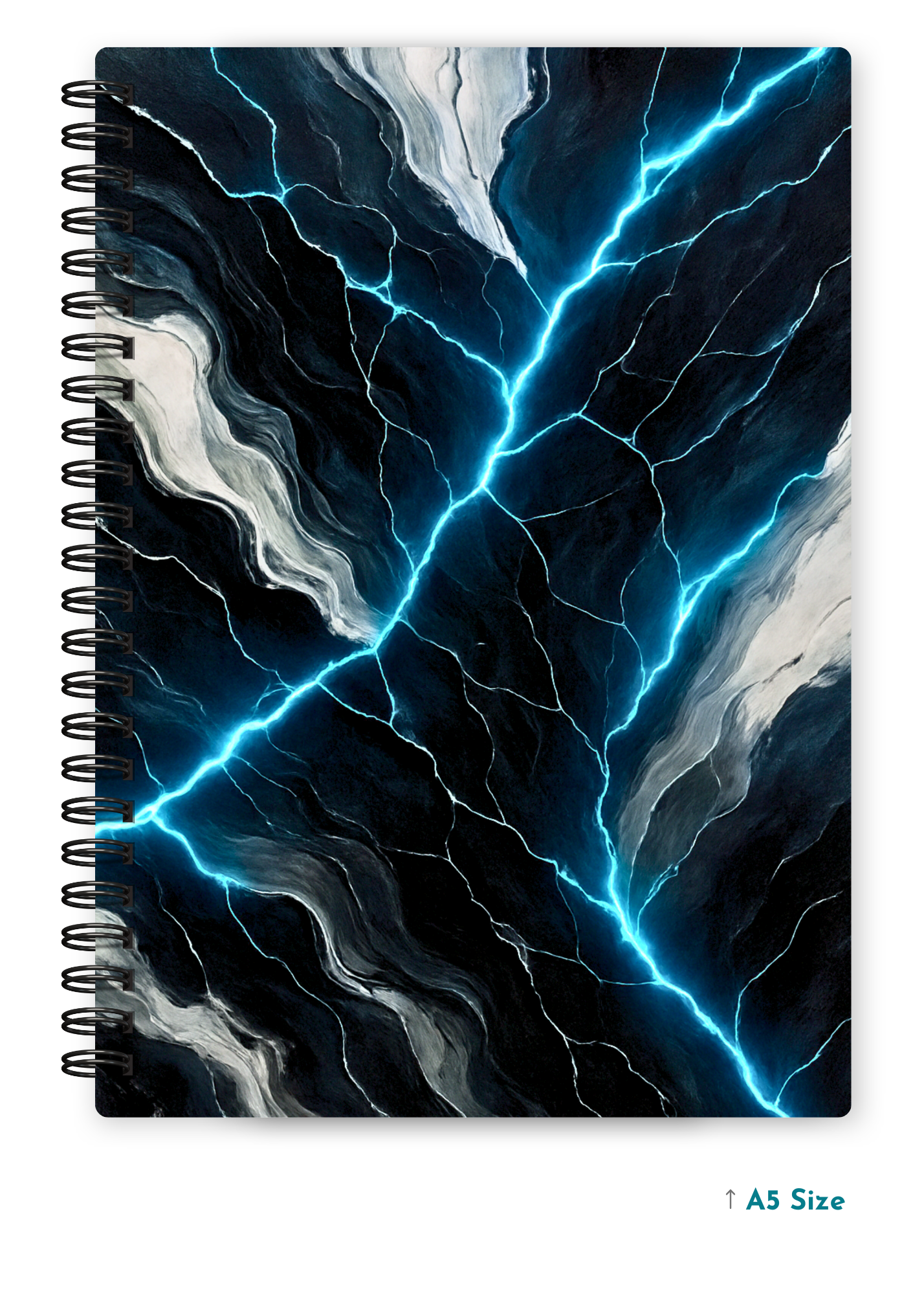MARBLED CURRENT cover page - A5 / A6 Size Wiro Notebook
