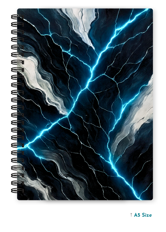 MARBLED CURRENT cover page - A5 / A6 Size Wiro Notebook