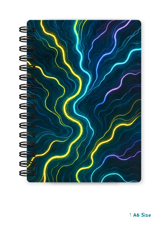 NEURAL CURRENTS cover page - A5 / A6 Size Wiro Notebook