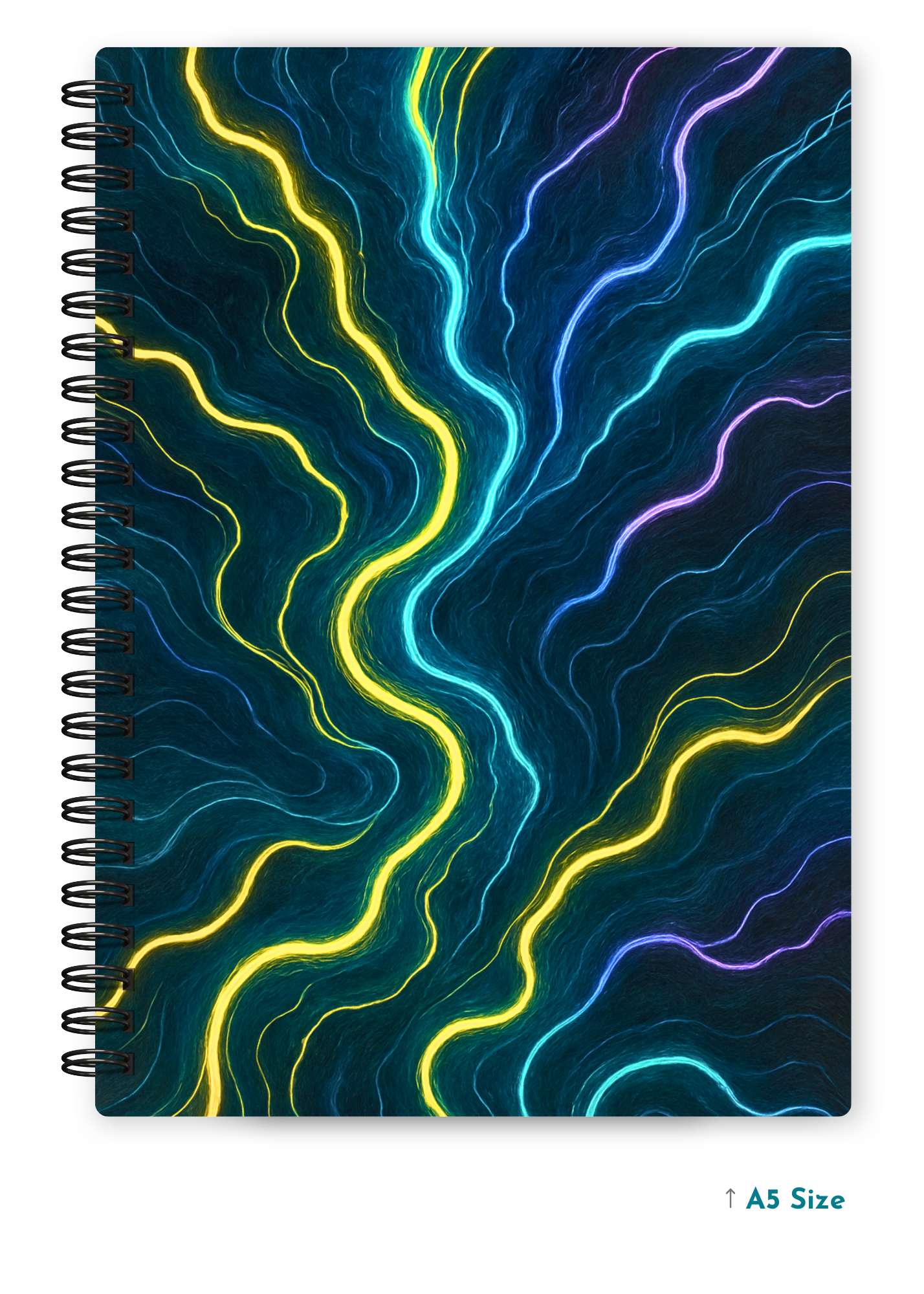 NEURAL CURRENTS cover page - A5 / A6 Size Wiro Notebook
