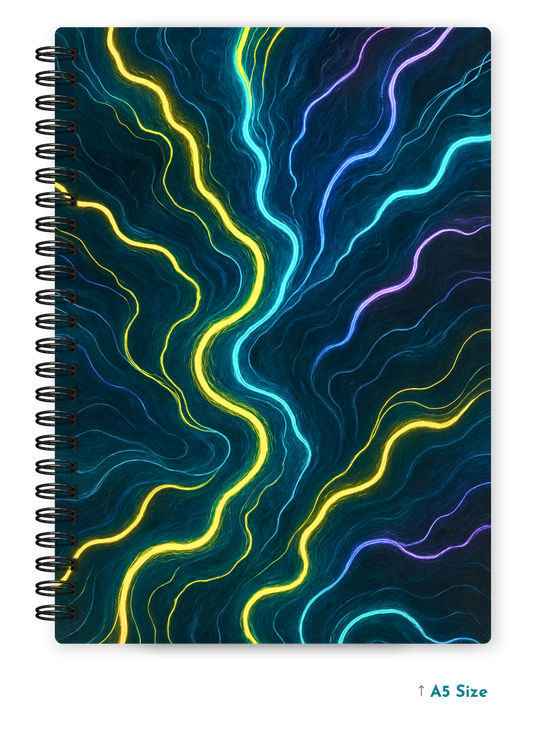 NEURAL CURRENTS cover page - A5 / A6 Size Wiro Notebook
