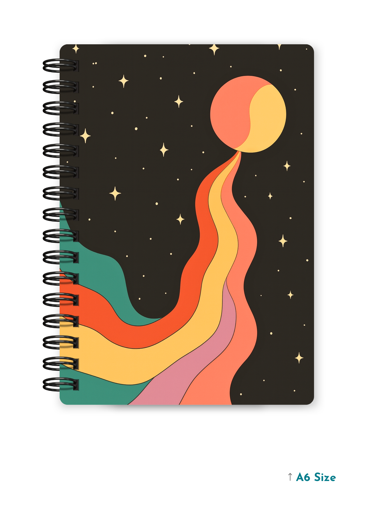 COLORED GRAVITY cover page - A5 / A6 Size Wiro Notebook
