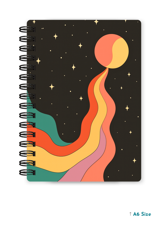 COLORED GRAVITY cover page - A5 / A6 Size Wiro Notebook