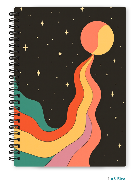COLORED GRAVITY cover page - A5 / A6 Size Wiro Notebook