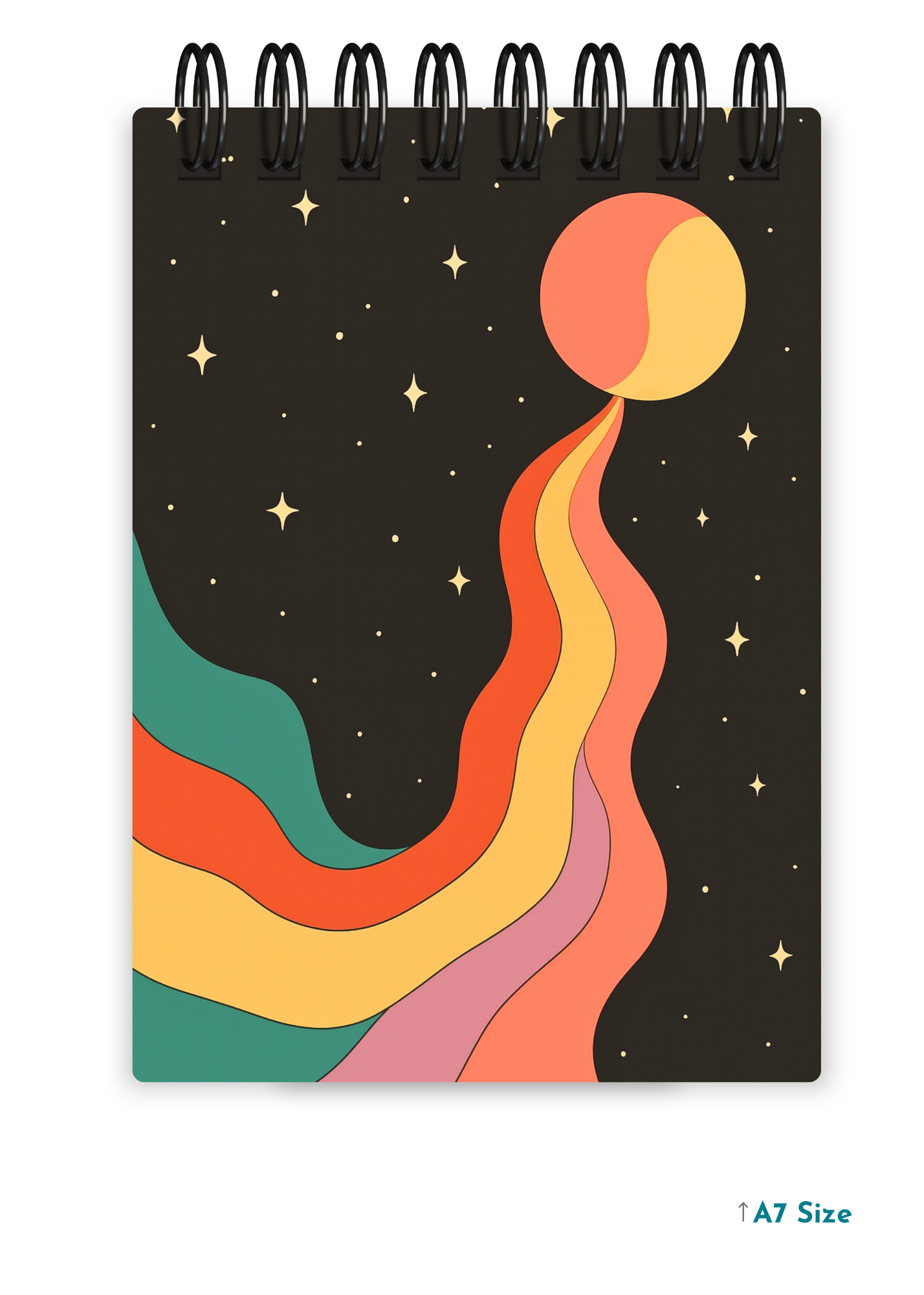 COLORED GRAVITY cover page - A7 Size Pocket Notepad