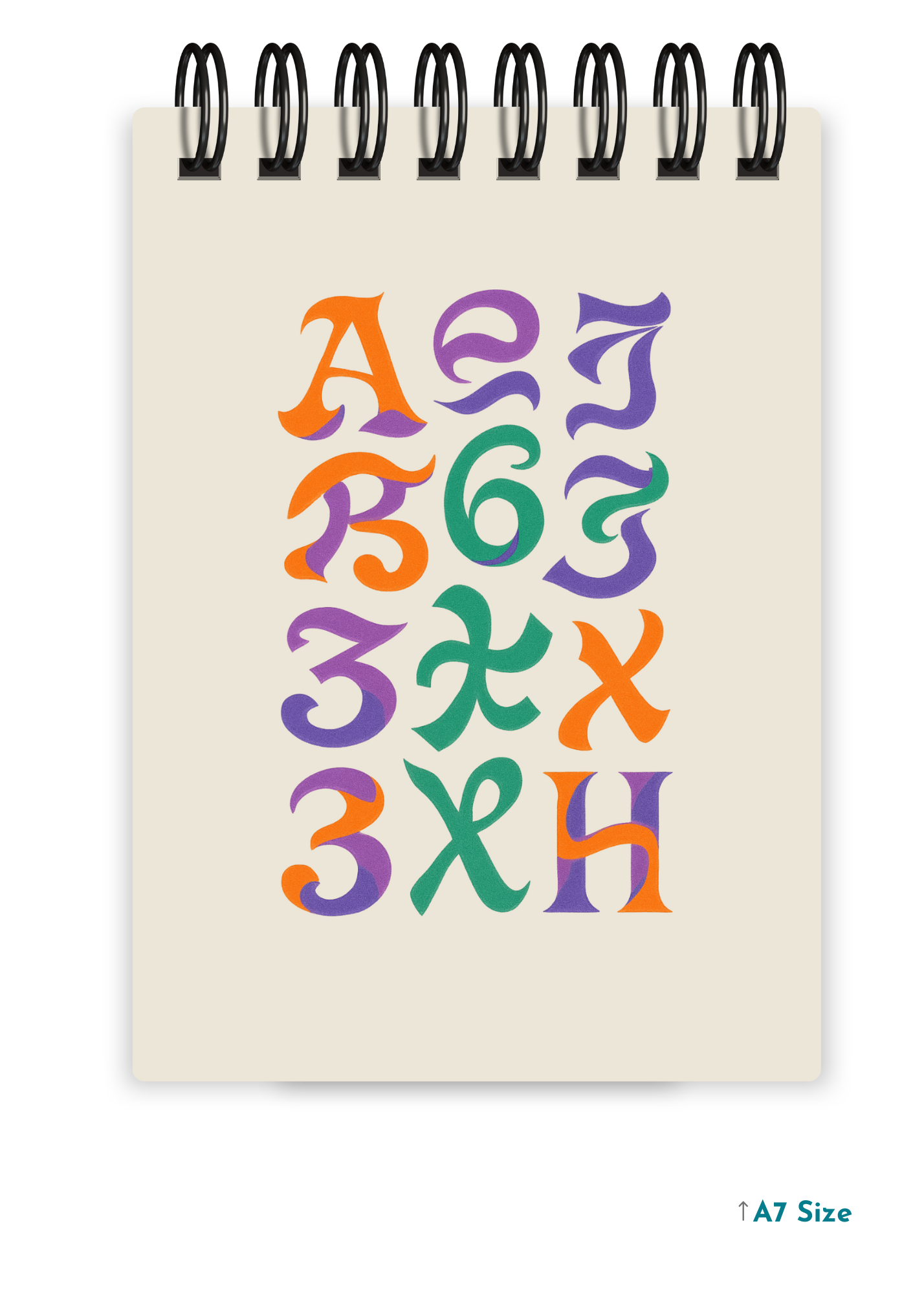 LETTERS IN FLUX cover page - A7 Size Pocket Notepad